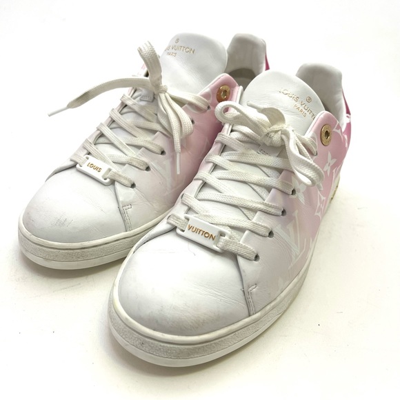 Authentic Louis Vuitton Frontrow Sneakers Pink White 37.5 - Picture 6 of 13